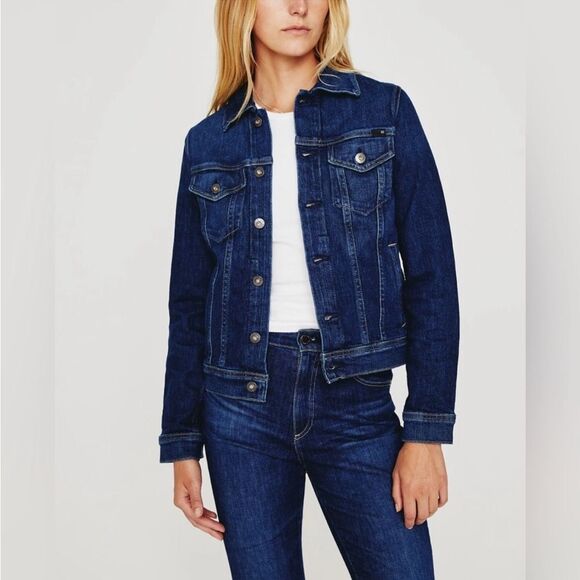 AG Adriano Goldschmied Dark Blue Denim jacket C47 - Picture 1 of 10